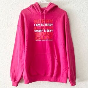 Sorry I Am Already Taken By A Smart Sexy November Guy Hooded Sweatshirt Size M